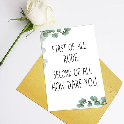 Supoeguk Funny Leaving Card for Coworker, Sarcastic Retirement Card for Him Her, Rude Going Away Card for Men Women, New Job Card