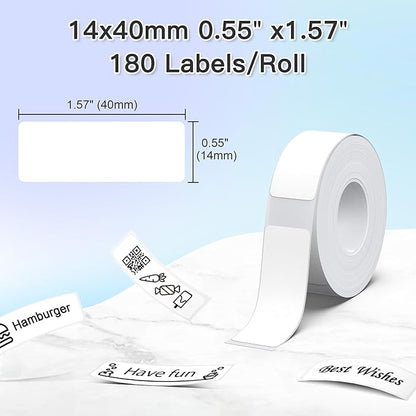 POLONO Genuine P31S Label Maker Tape, Adapted Label Print Paper, 14x40mm(0.55"x1.57"), Label Maker Tape Refill for Home/Office, Compatible with P31S Label Maker, 540 Labels/3 Roll, White