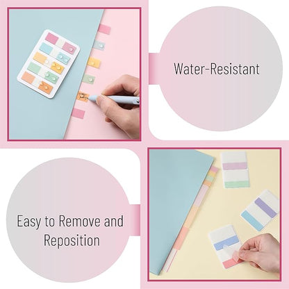 Mr. Pen- Sticky Index Tabs, 500 Pcs, 21 Sets, Colorful Sticky Tabs for Notebooks, Page Markers, Page Tabs for Binders, Page Tabs Sticky Tabs for Books, Notebook Tabs, Book Sticky Tabs for Notebooks