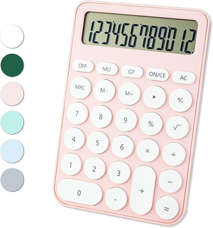 Standard Calculator 12 Digit,6.2 * 4.2in Desktop Large Display and Buttons,Calculator with Large LCD Display for Office,School, Home & Business Use,Automatic Sleep,15 °Tilt Screen
