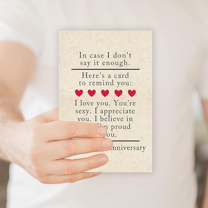 10 Year Anniversary Card Gifts for Him Her,Happy 10th Anniversary Card for Woman Men,Tin Anniversary Card Gifts for Husband Wife,10th Wedding Anniversary Card