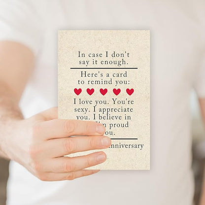10 Year Anniversary Card Gifts for Him Her,Happy 10th Anniversary Card for Woman Men,Tin Anniversary Card Gifts for Husband Wife,10th Wedding Anniversary Card