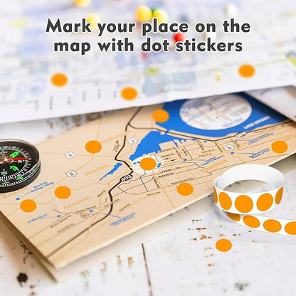 PARLAIM 3/4 Inch Roll Color Coding Labels,4000 per/4 Rolls Round Adhesive Color Coding Circle Dot Stickers for Office Home(Orange)