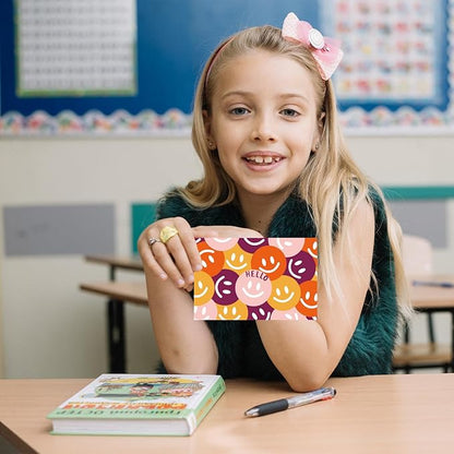 60 Hello Postcards for Mailing Bulk Blank Greeting Cards 4 x 6 Inch Sunny Sunflower Colorful Smiley Face Post Cards for Kids Adults Teachers Students Assorted Blank Note Cards 5 Hello Designs