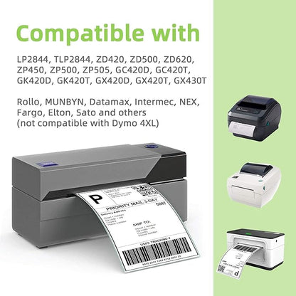 Compatible 3" x 2" Direct Thermal Labels Replacement for Barcodes Postage Address Shipping Compatible with Rollo & Zebra Desktop Printers Adhesive & Perforated (12 Rolls, 700 Labels/Roll)