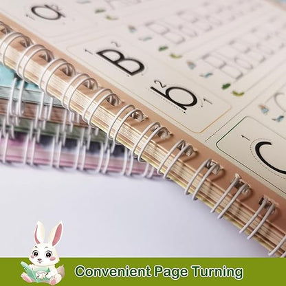 Reusable Grooved Handwriting Workbooks,Magic Copybook,Magic Writing Practice Copy Books, to Help Children Improve Their Handwriting Ink Practice Age 3-8 Calligraphy for Kids(5-Book Gift Set)