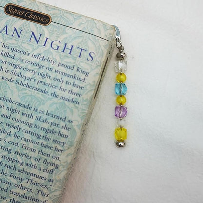 Beadable Bookmarks with Bar Bulk Metal DIY Blank Bookmark for Beads Jewelry Pendants Charms Modern Beading Book Make Marks Craft for Book Lovers Office Supplies (Silver) (10 Packs)