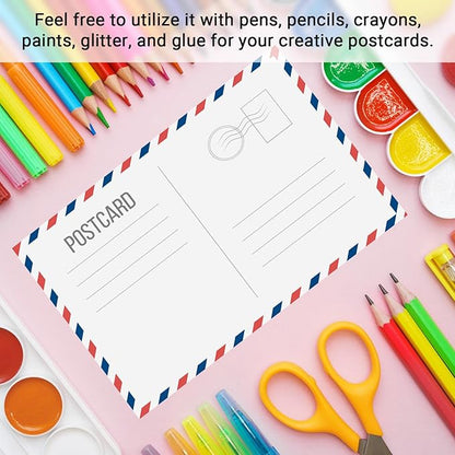 MaxGear Postcards for Mailing, 4" x 6" Cardstock Paper Postcard Paper, Blank Postcard Christmas Card, 300 GSM Thank You Postcards Printable Post Cards, 60 Pack White Blank Post Cards Bulk