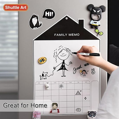 Shuttle Art Dry Erase Markers, 120 Pack Black Whiteboard Markers with 2 Erasers,Chisel Tip Dry Erase Markers, Perfect For Writing on Whiteboards, Dry-Erase Boards,Mirrors for School Office Home