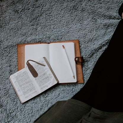 Leather Bookmark Handmade - Genuine Leather Book Marks - Perfect Bookmark for Men Women and Kids | Great Idea for Leather Gifts for Bookworms Writers Relatives and Friends (3 Bookmarks)