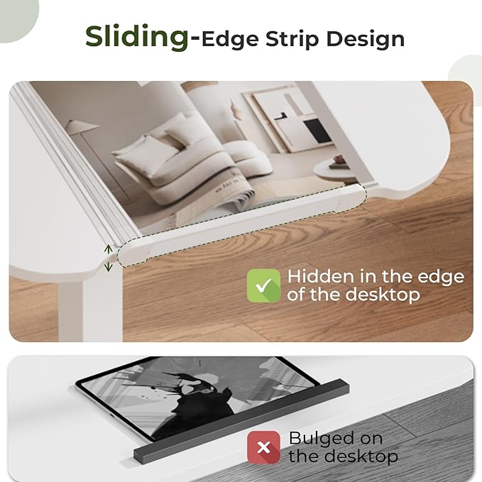 Foldable Mobile Standing Desk, 27"×21" Portable Rolling Laptop Desk with 90° Tiltable Board, Height Adjustable Mobile Desk Workstation with Wheels, Folding Desk for Home Office, White