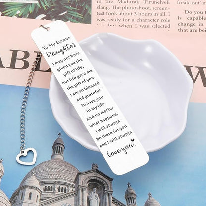 Stocking Stuffers for Teens Girls 16-18, Bonus Daughter Gifts, Daughter in Law Bookmark Gifts, Unbiological Daughter Gifts, Daughter Birthday Gifts from Mom, Bonus Daughter Christmas Gifts