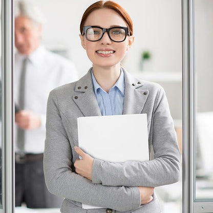 60-Pack Plastic Folders with Pockets and Prongs,2-Pocket Folders with 3 Fasteners, Poly Folders Holds 8-1/2" x 11" Paper for School/Office/Home, White