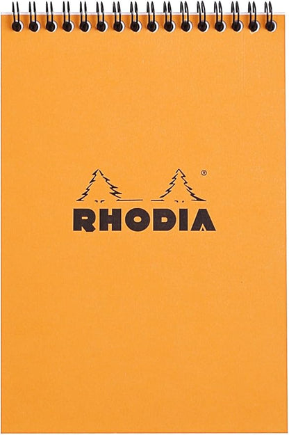 Rhodia Wirebound Notepad, A5, Square ruling - Orange