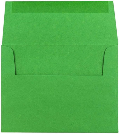 JAM PAPER A2 Colored Invitation Envelopes - 4 3/8 x 5 3/4 - Green Recycled - Bulk 500/Box