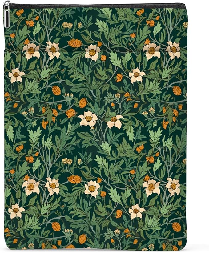 Botanical Book Sleeve, Classic Flower Book Covers for Paperbacks, Floral Book Pouch Book Protector, Book Lovers Gifts for Women Girls Sister, Book Accessories Book Club Gifts Christmas Birthday Gifts