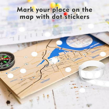 PARLAIM 3/4 Inch Roll Color Coding Labels,4000 per/4 Rolls Round Adhesive Color Coding Circle Dot Stickers for Office Home (White)