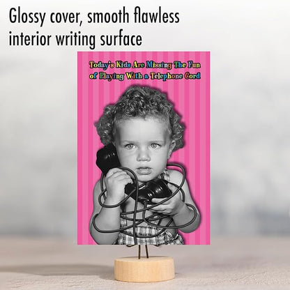 NobleWorks - Humorous Birthday Greeting Card with 5 x 7 Inch Envelope (1 Card) Bday Telephone Cord C2385BDG