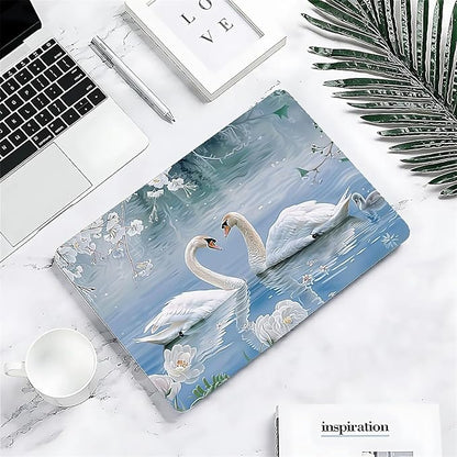 Compatible with 13.3 Inch MacBook Air A1466/A1369, Elegant Swan Hard Plastic Shell Cover Case