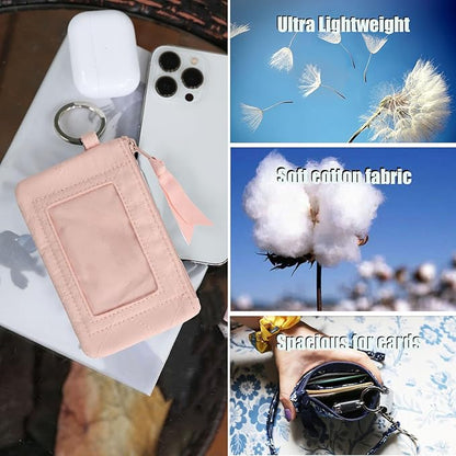 WONDERFUL FLOWER Lanyard Wallet, ID Holder, ID Wallet with Lanyard, Keychain Wallet for Women, Card Holder Wallet