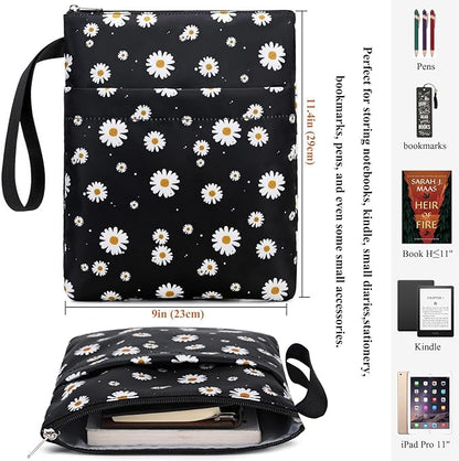 DSIUE Book Sleeve Book Protector Book Lovers Gifts Book Covers for Paperbacks with Zipper,11.4 X 9 Inch