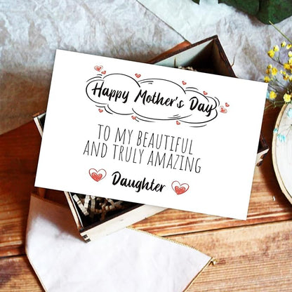 Cute Mother’s Day Card for Daughter, 1st Mothers Day Card for Daughter, Funny Mothers Day Gift from Mom, Mother's Day Card To Beautiful And Truly Amazing Daughter