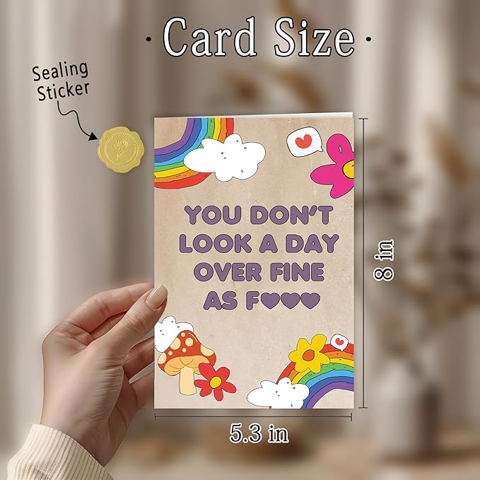 Funny Birthday Card for Women, Best Friend Card, Wife Birthday Gifts, Cute Bday Gifts for Sister Bestie Girlfriend