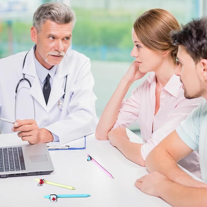 Cute Nurse Pens Funny Nurse Accessories for Work Aesthetic Gel Pen Black Ink Set for Cna Rn Medical Assistant Nursing Student Essentials Nurse Week Gifts Appreciation Gift