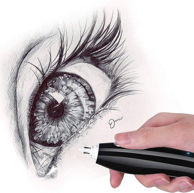 Electric Eraser for Artists, AFMAT Rechargeable Electric Eraser Kit,140 Refills for Drafting, Electric Pencil Eraser - Battery Operated for Drawing Pencils, Crafts, Arts
