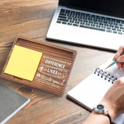 Therapist Doctor Medical Nurse Gift Sticky Note Holder, Thank You Appreciation Gifts for Nurse Therapy, Farewell Med School Graduation Gift Desk Self-Stick Note Pad Holders TZP44