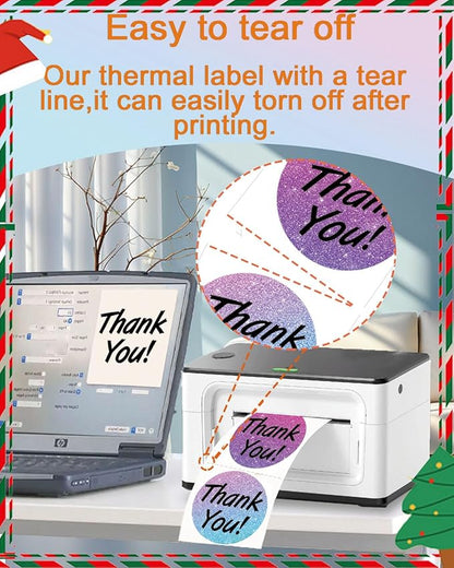 2 x 2 Round Thermal Labels for T50M/M110/M108/M220/M260 Label Makers, 2 inch Self-Adhesive Stickers for 4X6 Thermal Printer Labels, Small Business Barcode & Packaging, 420PCS/3 Rolls, White