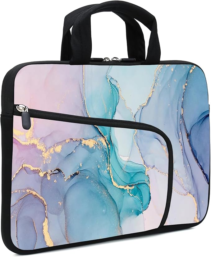 11.6-12.2 inches Laptop Sleeve Chromebook Case Ultrabook Case Notebook Sleeve Tablet Case Neoprene Handle Sleeve for Men Women, Two Pockets(Blue)