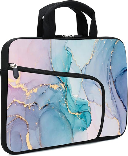 11.6-12.2 inches Laptop Sleeve Chromebook Case Ultrabook Case Notebook Sleeve Tablet Case Neoprene Handle Sleeve for Men Women, Two Pockets(Blue)