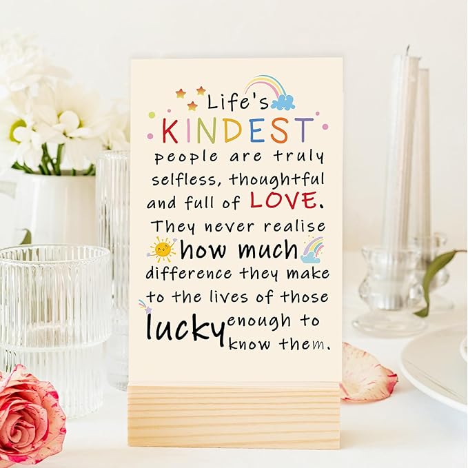 OJsensai Funny Thank You Card for Him Her, Best Appreciation Gifts for Women Men, Colorful Friend Friendship Gifts