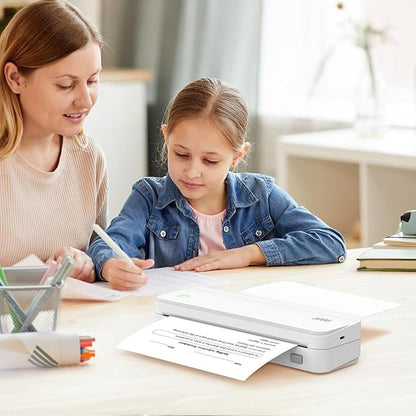 JADENS US Letter Size 8.5''×11'' Quick-Dry Folded Thermal Paper, 200 Sheets, Compatible with Gloryang & JADENS PD-A4 Portable Printer