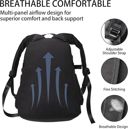 Boys and Girls Insulated Lunch Bag Set Backpack, Youth School Backpack, Children's Backpack, Laptop Backpack (Black)