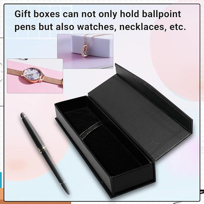 42 Pcs Pen Gift Boxes Empty Black Ballpoint Pen Gift Box with Cushion Pen Jewelry Display Box Empty Present Collection Cases for Birthday Souvenir Business Gifting Office Supplies