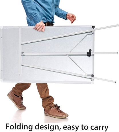 Magnetic Dry Erase Easel 36" x 24", Height Adjustable Tripod Dry Erase Board Office Presentation Whiteboard with Flipchart Pad, Magnets & Eraser, White