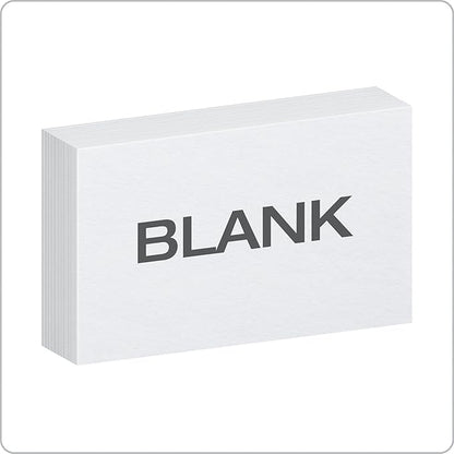 Oxford 3 X 5 Inches Blank Ruled Index Card, 300 Count, White (10013) (Material - Paper)