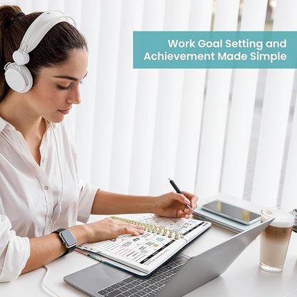 2026 Planner, Weekly and Monthly Planner for Women, January 2026 to December 2026, Pretty Hardcover 2026 Calendar Planner Book with Tabs, Inner Pocket, Spiral Bound, Perfect Office Home School Supplies - 6.3" x 8.5", Painted Horizon