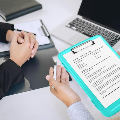 Clipboard with Storage, High Capacity Clip Boards 8.5x11 with Storage, Plastic Nursing Clipboard Folder with Pen Holder, Heavy Duty Storage Clipboard with Low Profile Clip for School & Office