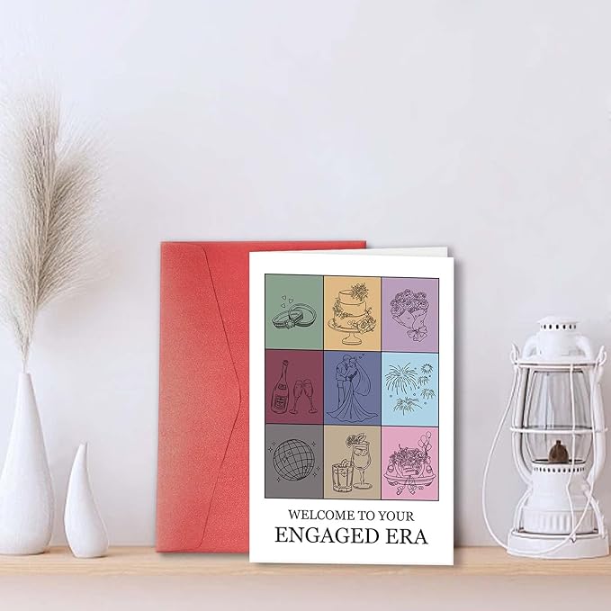 Funny Engaged Era Card for Friends, Engagement Gift for Newly Engaged Couples, Wedding Card for Bride to be, Engagement Congratulations Card for Engagement Party, Welcome to your Engaged Era