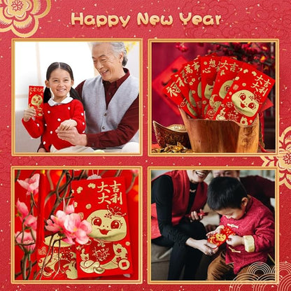 Red Envelope Snake 2025, 72 Pcs Cute Red Envelopes Chinese, Chinese New Year Red Envelopes, Lunar New Year Envelopes, Red Packets, Hong Bao, Lucky Money Envelopes for Wedding Birthday Spring Festival