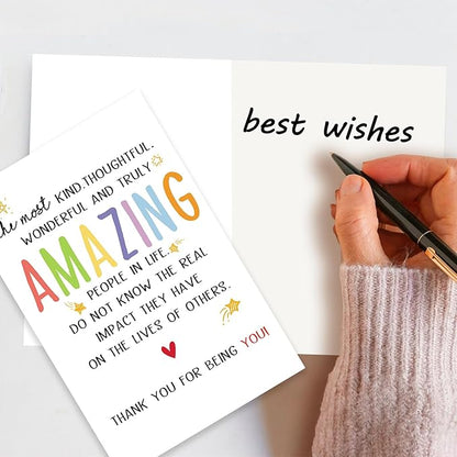 Cute Thank You Card for Best Friend Bestie, Appreciation Gifts for Teacher Boss Coworker Doctor, Sweet Friendship Card for Him Her, Thank You for Being You