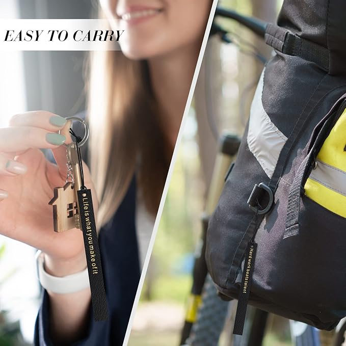 Roowest 20 Pcs Motivational Leather Bookmarks Inspirational Leather Page Markers Book Marks for Book Lovers Black Bookmark for Reading Readers Bookworm Book Lovers Writers Women Men Gift Party Favor