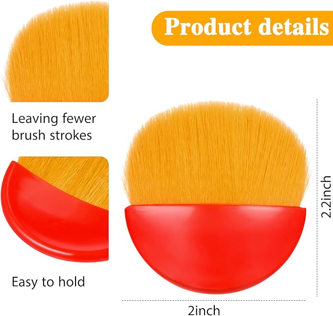 Boao 4 Pieces Brush Applicator Diamond Painting Brush Accessories Tools, Artist Drawing Flat Paintbrush for DIY Gesso, Varnishes, Oil Paint, Acrylic Painting, Watercolor(Red and Gold)
