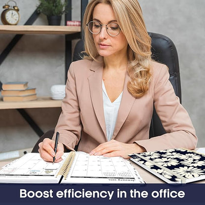 2026 Planner, Aesthetic Weekly and Monthly Planner for Women, Jan 2026 to Dec 2026, Hardcover 2026 Calendar Book with Monthly Tabs, Inner Pocket, Perfect for Office Home School - A4 (8.5" x 11"), Simple Daisy