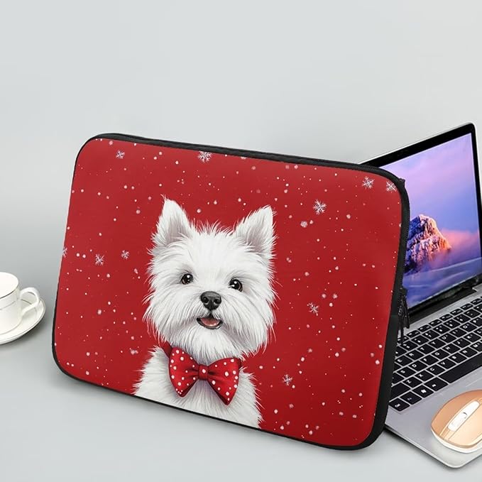 Christmas Laptop Sleeve for Women Lap Top Case Portable Lightweight Computer Sleeve 15 inch Laptop Pouch Slim Laptop Protector with Versatile Uses Tablet Bag