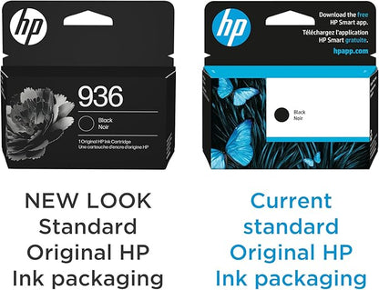 HP 936 Black Ink Cartridge | Works OfficeJet 9120 Series, OfficeJet Pro 9110, 9120, 9130 Series, OfficeJet Pro Wide Format 9730 Series | Eligible for Instant Ink | 4S6V2LN