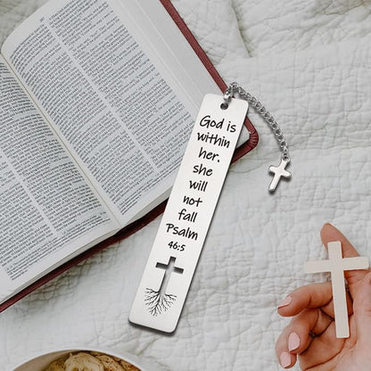 Christian Inspirational Gift for Women, Bible Verse Bookmark with Tassel Funny Gift for Women, Birthday Christmas Bookmarks Gifts for Bookworms Friends Sister Girl Female Book Club Religious Gift-ZB1
